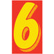 Number Window Stickers - 11-1/2" Various Colors