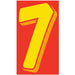Number Window Stickers - 11-1/2" Various Colors