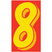 Number Window Stickers - 11-1/2" Various Colors