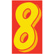Number Window Stickers - 11-1/2" Various Colors