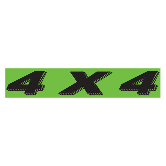 Slogan Window Stickers - 2 3/4" x 14 1/2" Fluorescent Green & Black