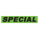 Slogan Window Stickers - 2 3/4" x 14 1/2" Fluorescent Green & Black