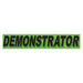 Slogan Window Stickers - 2 3/4" x 14 1/2" Fluorescent Green & Black