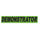 Slogan Window Stickers - 2 3/4" x 14 1/2" Fluorescent Green & Black