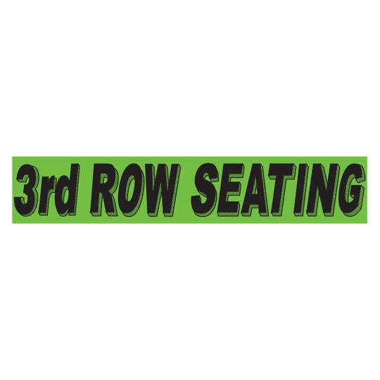 Slogan Window Stickers - 2 3/4" x 14 1/2" Fluorescent Green & Black