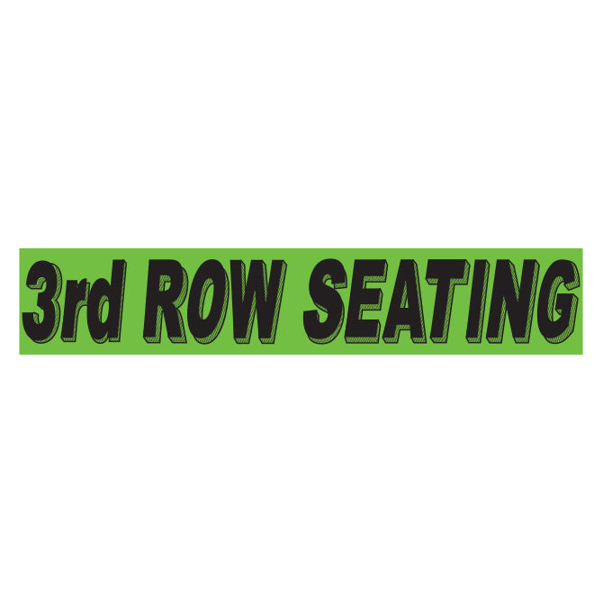 Slogan Window Stickers - 2 3/4" x 14 1/2" Fluorescent Green & Black