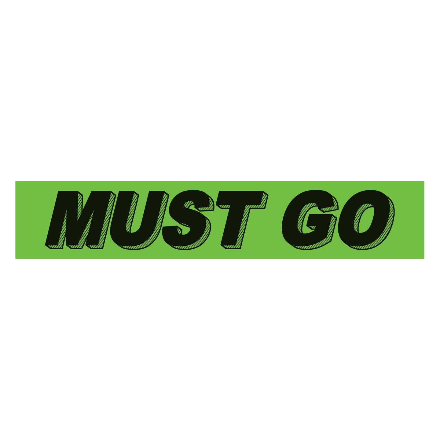 Green & Black Slogan Stickers