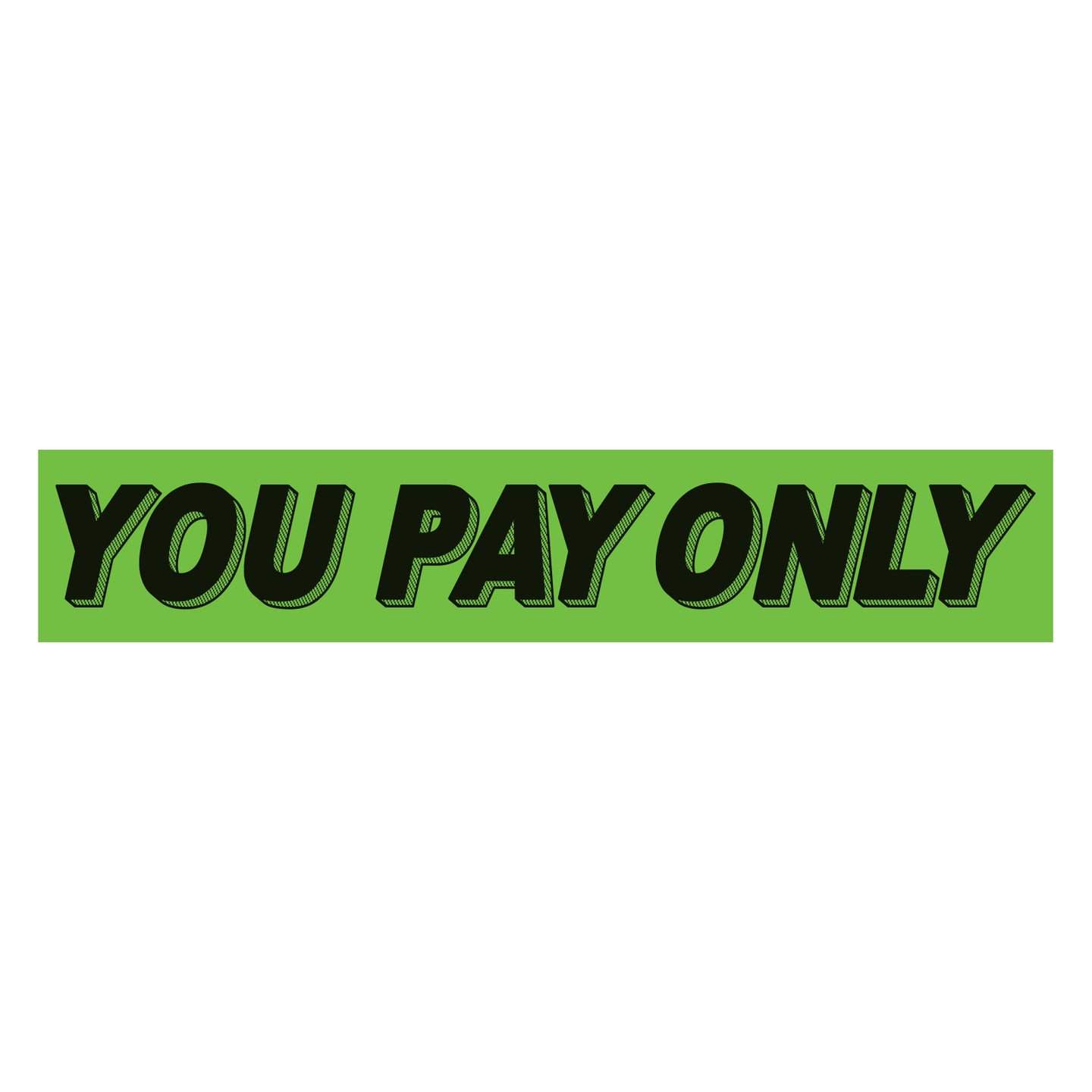 Green & Black Slogan Stickers