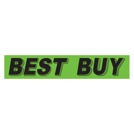 Slogan Window Stickers - 2 3/4" x 14 1/2" Fluorescent Green & Black