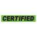 Slogan Window Stickers - 2 3/4" x 14 1/2" Fluorescent Green & Black