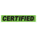 Slogan Window Stickers - 2 3/4" x 14 1/2" Fluorescent Green & Black
