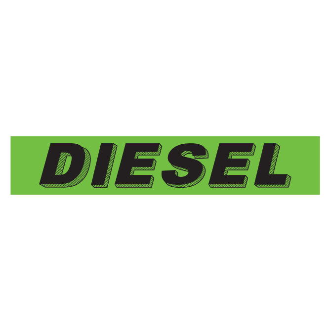 Slogan Window Stickers - 2 3/4" x 14 1/2" Fluorescent Green & Black