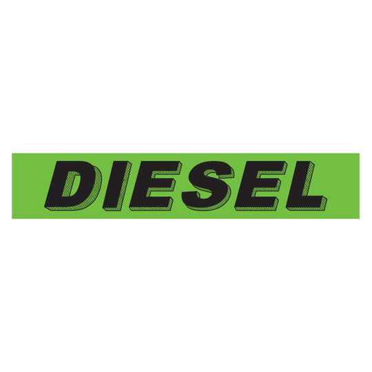 Slogan Window Stickers - 2 3/4" x 14 1/2" Fluorescent Green & Black