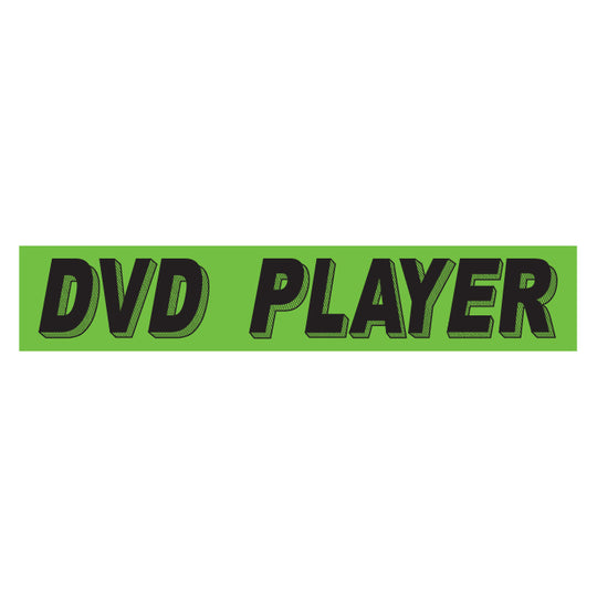 Slogan Window Stickers - 2 3/4" x 14 1/2" Fluorescent Green & Black