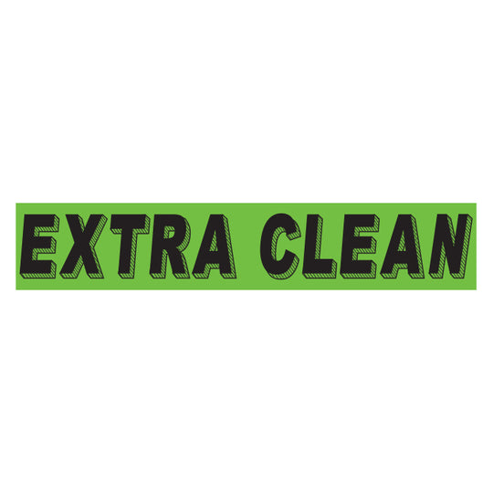 Slogan Window Stickers - 2 3/4" x 14 1/2" Fluorescent Green & Black