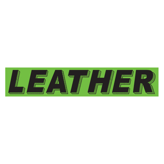 Slogan Window Stickers - 2 3/4" x 14 1/2" Fluorescent Green & Black