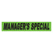 Slogan Window Stickers - 2 3/4" x 14 1/2" Fluorescent Green & Black