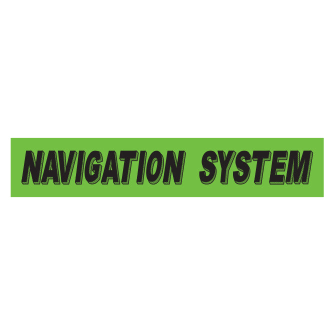 Slogan Window Stickers - 2 3/4" x 14 1/2" Fluorescent Green & Black
