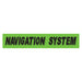 Slogan Window Stickers - 2 3/4" x 14 1/2" Fluorescent Green & Black