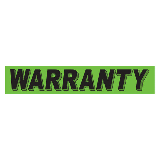 Slogan Window Stickers - 2 3/4" x 14 1/2" Fluorescent Green & Black