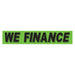 Slogan Window Stickers - 2 3/4" x 14 1/2" Fluorescent Green & Black