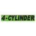 Slogan Window Stickers - 2 3/4" x 14 1/2" Fluorescent Green & Black