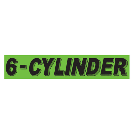 Slogan Window Stickers - 2 3/4" x 14 1/2" Fluorescent Green & Black