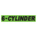 Slogan Window Stickers - 2 3/4" x 14 1/2" Fluorescent Green & Black