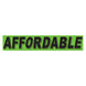 Slogan Window Stickers - 2 3/4" x 14 1/2" Fluorescent Green & Black