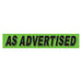 Slogan Window Stickers - 2 3/4" x 14 1/2" Fluorescent Green & Black