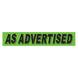 Slogan Window Stickers - 2 3/4" x 14 1/2" Fluorescent Green & Black