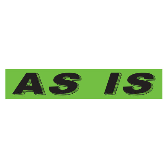 Slogan Window Stickers - 2 3/4" x 14 1/2" Fluorescent Green & Black