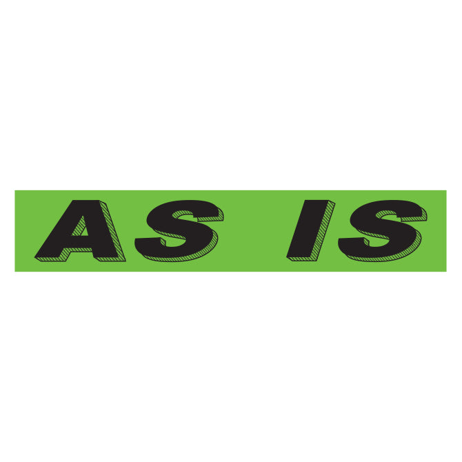 Slogan Window Stickers - 2 3/4" x 14 1/2" Fluorescent Green & Black