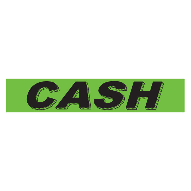 Slogan Window Stickers - 2 3/4" x 14 1/2" Fluorescent Green & Black