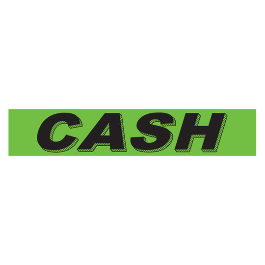 Slogan Window Stickers - 2 3/4" x 14 1/2" Fluorescent Green & Black