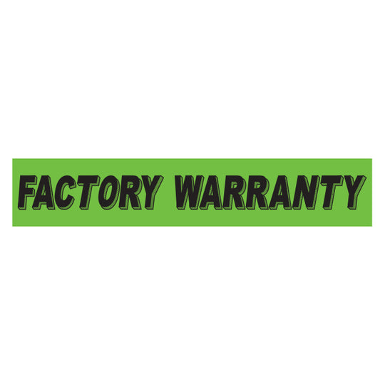 Slogan Window Stickers - 2 3/4" x 14 1/2" Fluorescent Green & Black