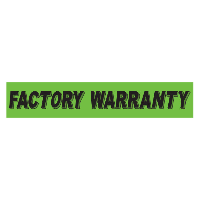 Slogan Window Stickers - 2 3/4" x 14 1/2" Fluorescent Green & Black