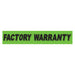 Slogan Window Stickers - 2 3/4" x 14 1/2" Fluorescent Green & Black