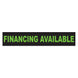 Slogan Window Stickers - 2 3/4" x 14 1/2" Fluorescent Green & Black