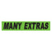Slogan Window Stickers - 2 3/4" x 14 1/2" Fluorescent Green & Black