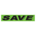 Slogan Window Stickers - 2 3/4" x 14 1/2" Fluorescent Green & Black