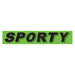 Slogan Window Stickers - 2 3/4" x 14 1/2" Fluorescent Green & Black
