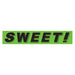 Slogan Window Stickers - 2 3/4" x 14 1/2" Fluorescent Green & Black