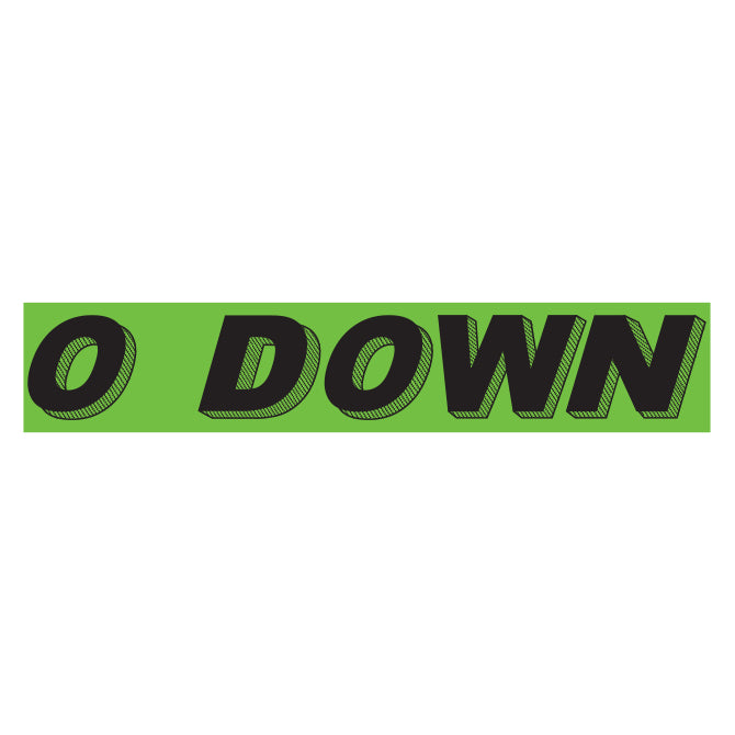 Slogan Window Stickers - 2 3/4" x 14 1/2" Fluorescent Green & Black