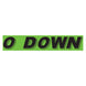Slogan Window Stickers - 2 3/4" x 14 1/2" Fluorescent Green & Black