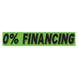 Slogan Window Stickers - 2 3/4" x 14 1/2" Fluorescent Green & Black