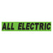 Slogan Window Stickers - 2 3/4" x 14 1/2" Fluorescent Green & Black