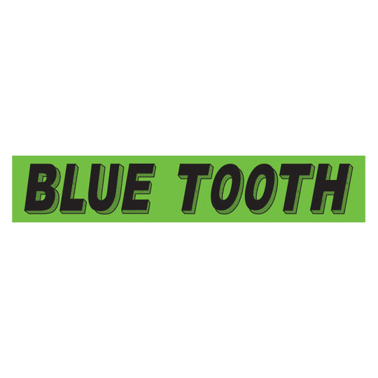 Slogan Window Stickers - 2 3/4" x 14 1/2" Fluorescent Green & Black
