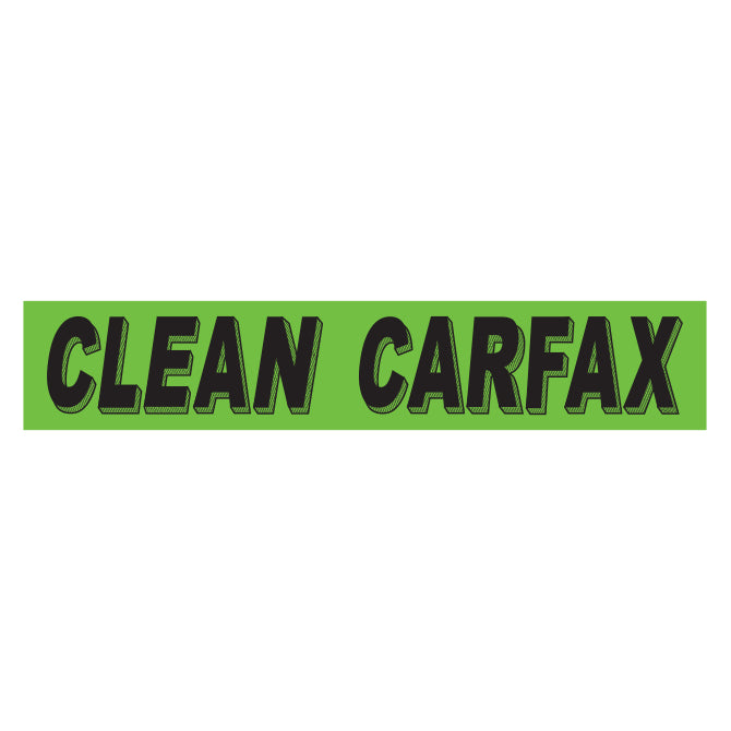 Slogan Window Stickers - 2 3/4" x 14 1/2" Fluorescent Green & Black