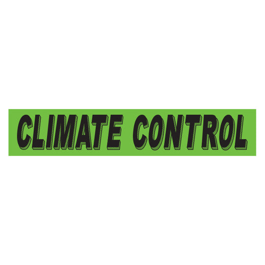 Slogan Window Stickers - 2 3/4" x 14 1/2" Fluorescent Green & Black